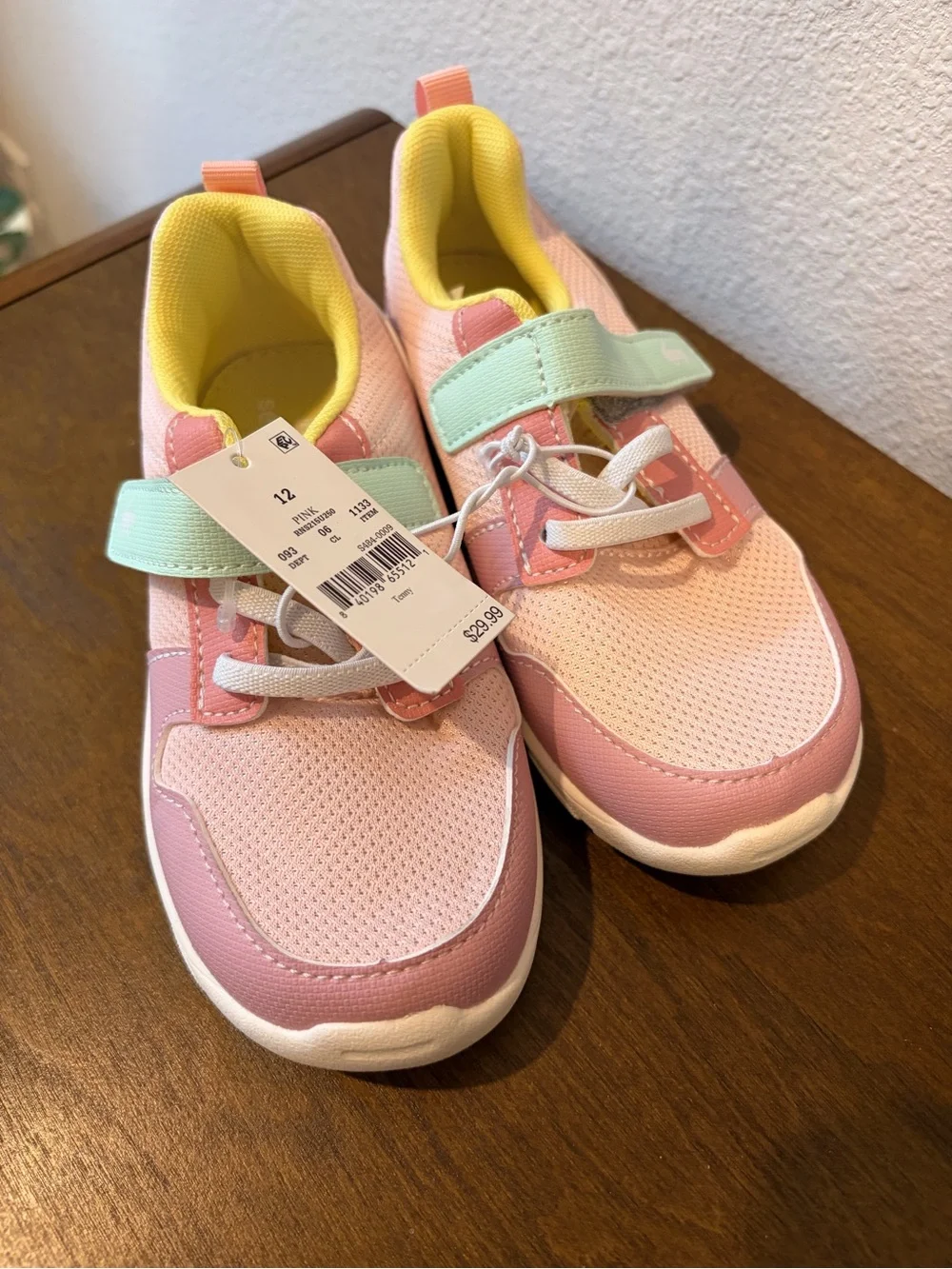 See Kai Run Basics Tenny Sneakers - Pink/Mint - Toddler 12 - NWT - Picture 2 of 6